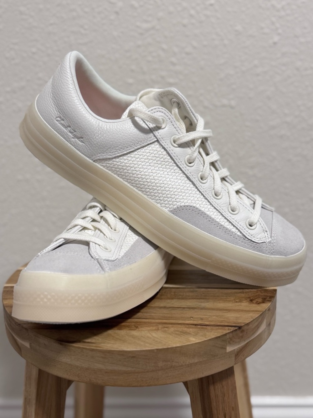 Converse Chuck 70 Marquis OX Vintage White Leather Fossilized Suede NWT